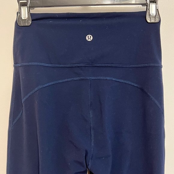 Lululemon High Rise Groove Flared Pants Nulu True Navy 4 - Picture 9 of 9